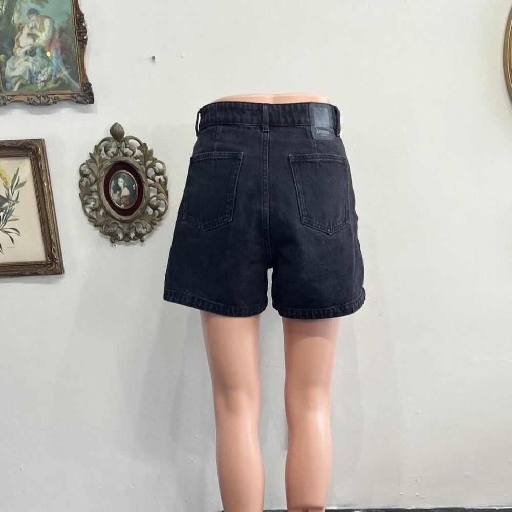 Afends Organic Cotton Black Denim Shorts - Size US 2